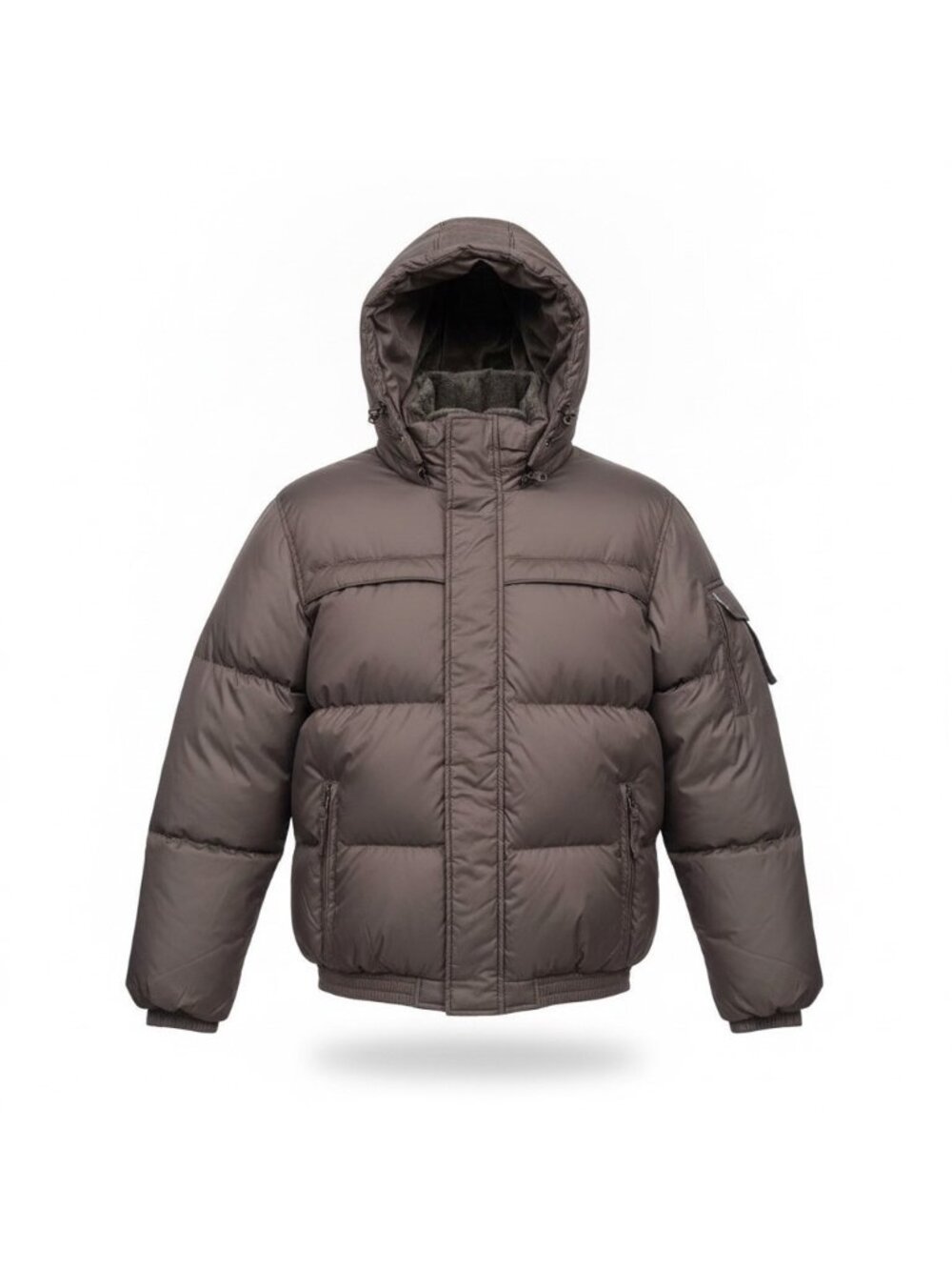 Marc New York Mens Brown Polyester Down Puffer Coat Hooded XL Winter Warm Outerw